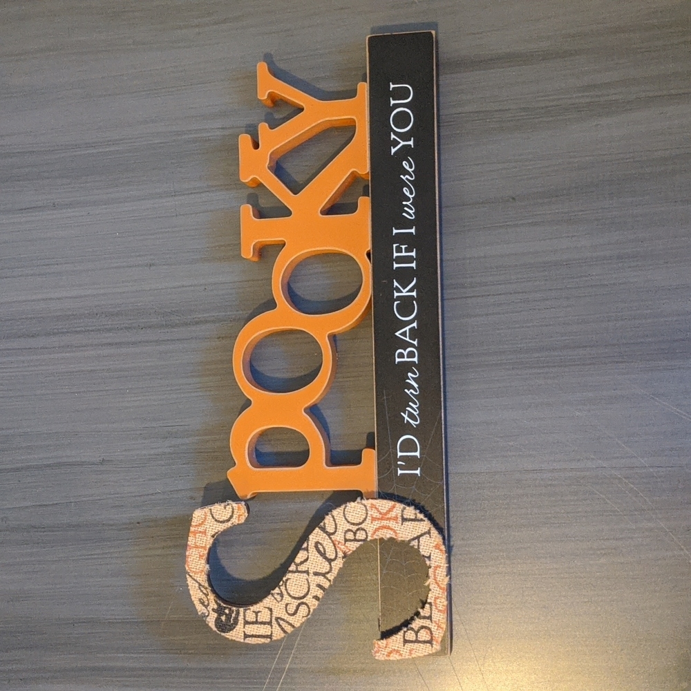 Wooden Spooky Halloween Decor Sign